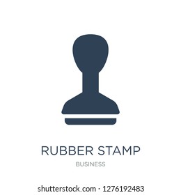 rubber stamp icon vector on white background, rubber stamp trendy filled icons from Business collection, rubber stamp vector illustration