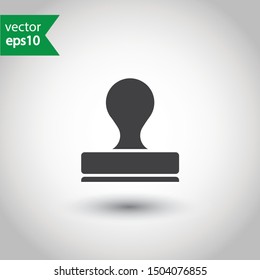 Rubber stamp icon. Stamp vector icon. Stamp sign design. Flat Pictogram. EPS 10