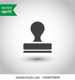 Rubber stamp icon. Stamp vector icon. Stamp sign design. Flat Pictogram. EPS 10
