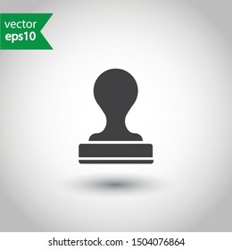 Rubber stamp icon. Stamp vector icon. Stamp sign design. Flat Pictogram. EPS 10