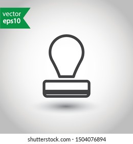 Rubber stamp icon. Stamp vector icon. Stamp sign design. Flat Pictogram. EPS 10