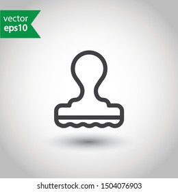 Rubber stamp icon. Stamp vector icon. Stamp sign design. Flat Pictogram. EPS 10