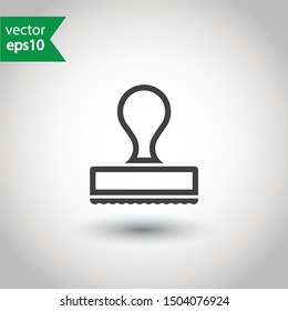 Rubber stamp icon. Stamp vector icon. Stamp sign design. Flat Pictogram. EPS 10