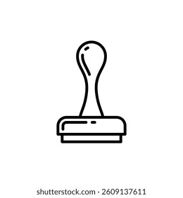 Rubber Stamp Icon Vector Template