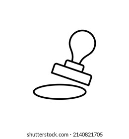 Rubber stamp icons  symbol vector elements for infographic web