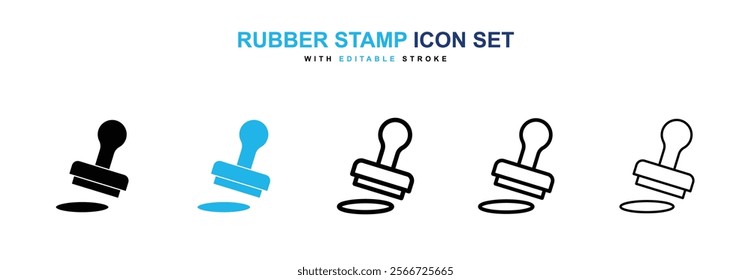 Rubber stamp icons vector collection pack.