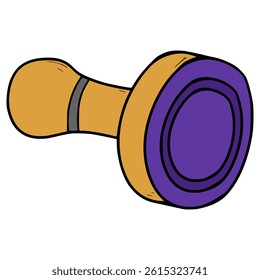 rubber stamp illustration hand drawn isolated vector