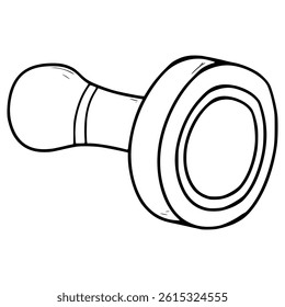 rubber stamp illustration hand drawn outline vector