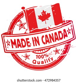 Rubber stamp made in Canada