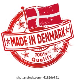Rubber stamp made in Denmark