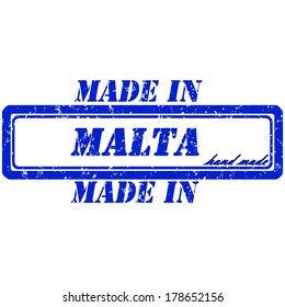 Rubber stamp made in malta hand made