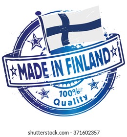 Rubber stamp made and production in Finland