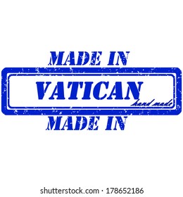 Rubber stamp made in vatican hand made