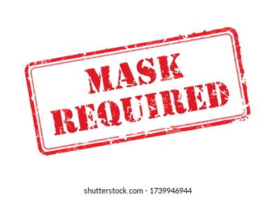 Rubber stamp Mask required. Vector illustration.