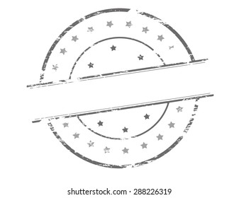 Rubber stamp with no text inside, vector illustration