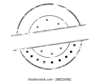 Rubber stamp with no text inside, vector illustration