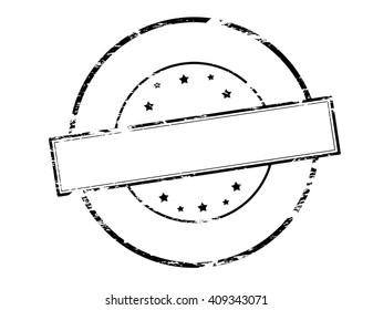 Rubber stamp with no text inside, vector illustration