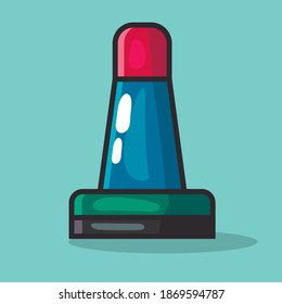 rubber stamp object vector illustration in flat style