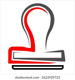 Rubber Stamp, Office Rubber Stamp, Icon, Vector Art Illustration