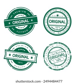 Rubber stamp. Original. Set of vector signs