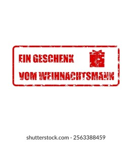 rubber stamp for post office letter to winter holiday, letter winter holiday, christmas gift from santa claus, festive season mail, delivery envelope, vector illustration