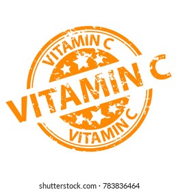 Rubber Stamp Seal - Vitamin C