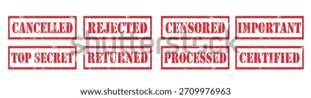 Rubber Stamp Set vector illustration