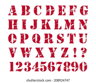 Rubber Stamp Style Alphabet