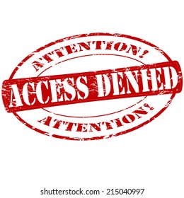 Rubber stamp with text access denied inside, vector illustration