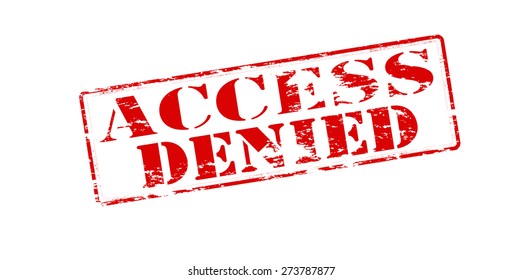 Rubber stamp with text access denied inside, vector illustration