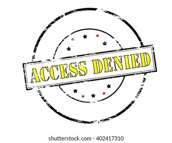 Rubber stamp with text access denied inside, vector illustration