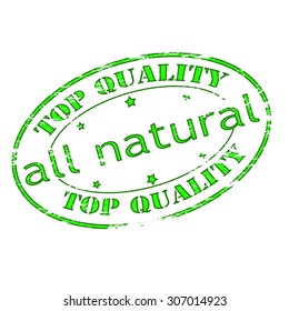 Rubber stamp with text all natural inside, vector illustration