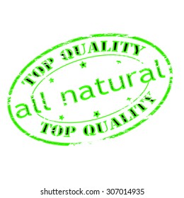 Rubber stamp with text all natural inside, vector illustration