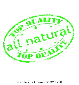 Rubber stamp with text all natural inside, vector illustration