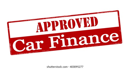 Rubber stamp with text approved car finance inside, vector illustration