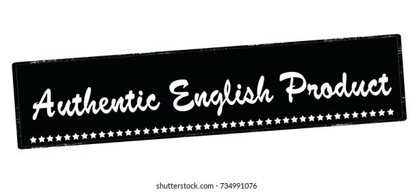 Rubber stamp with text authentic English product inside, vector illustration