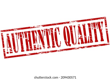 Rubber stamp with text authentic quality inside, vector illustration