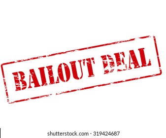 Rubber stamp with text bail out deal inside, vector illustration