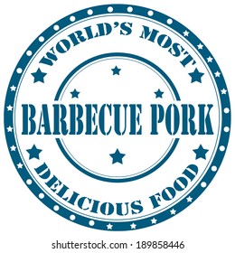 Rubber stamp with text Barbecue Pork,vector illustration