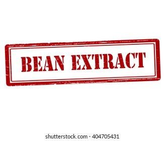 Rubber stamp with text bean extract inside, vector illustration