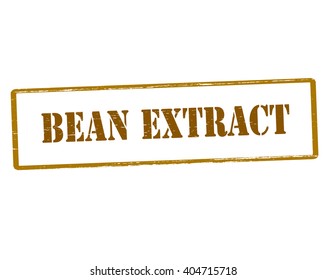 Rubber stamp with text bean extract inside, vector illustration