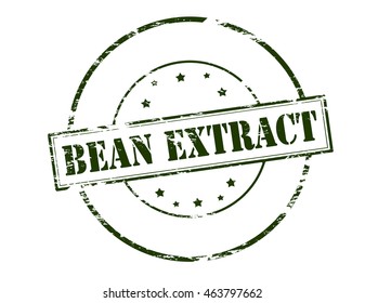 Rubber stamp with text bean extract inside, vector illustration