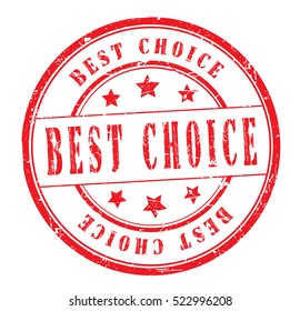 rubber stamp with text "best choice" on white, vector illustration