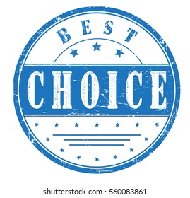 rubber stamp with text "best choice" on white, vector illustration