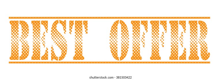  rubber stamp with text "best offer" on white, vector illustration