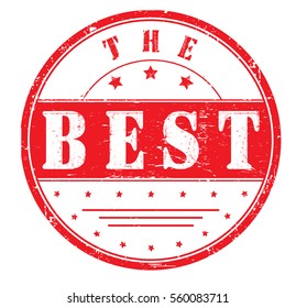 rubber stamp with text "best" on white, vector illustration