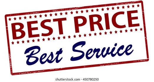 Rubber stamp with text best price service inside, vector illustration