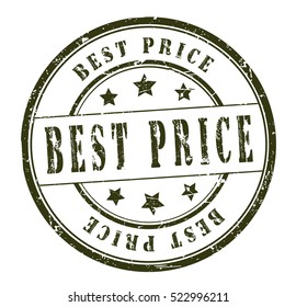 rubber stamp with text "best price" on white, vector illustration