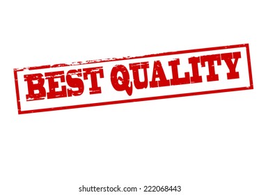 Rubber stamp with text best quality inside, vector illustration