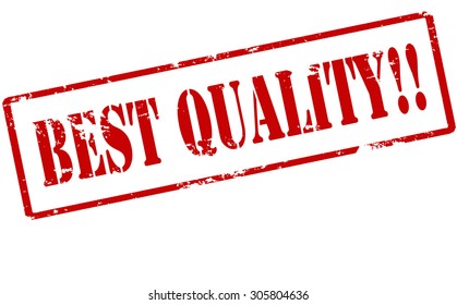 Rubber stamp with text best quality inside, vector illustration